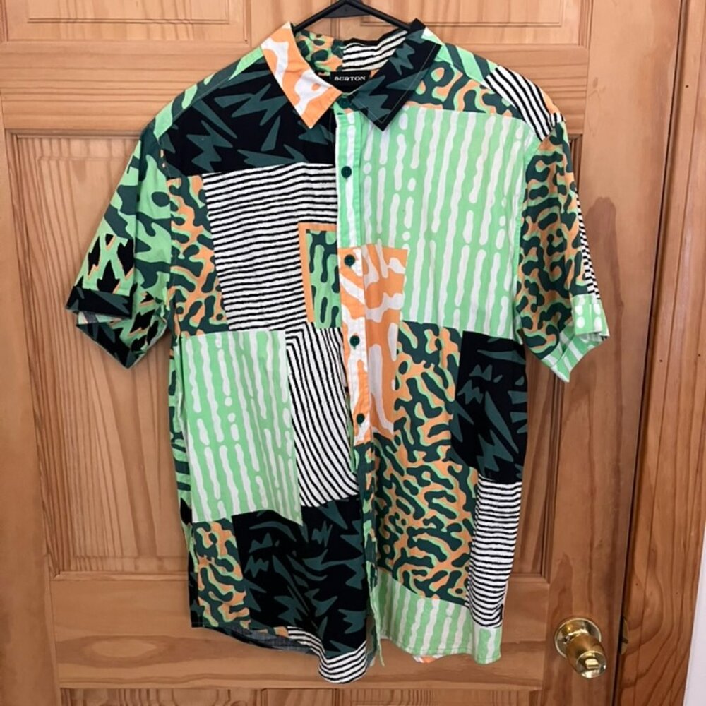 Burton Pattern Short Sleeve Button Down Shirt
